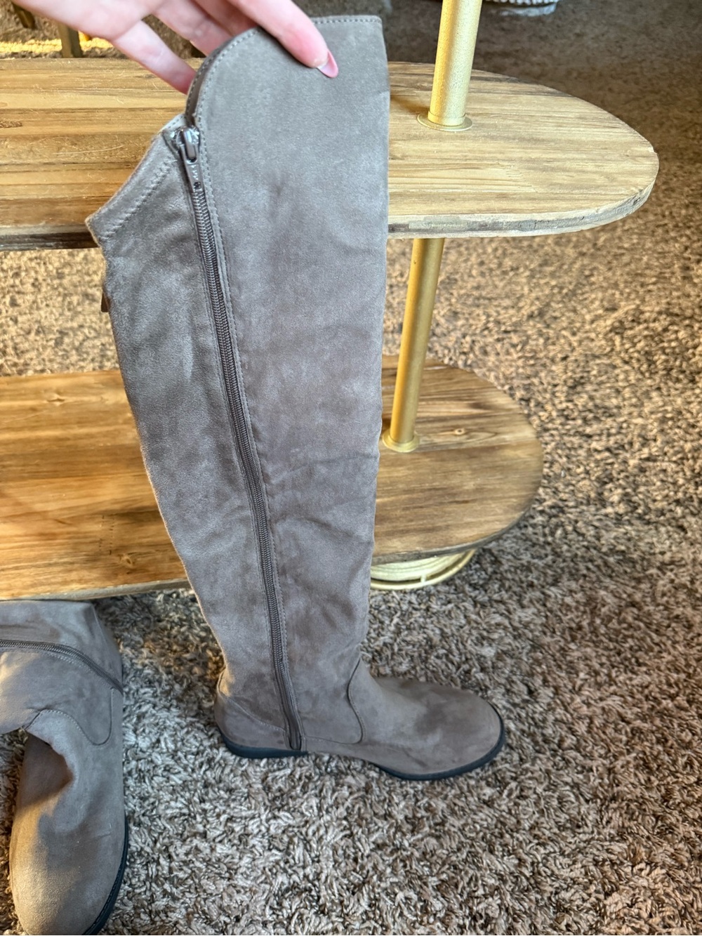 Style & Co from Macy’s Hayley Suede Over-the-Knee Boots - Taupe